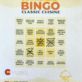 Enjoying some yummy restaurant meals! #corestaurantbingo